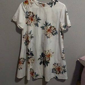 White floral dress